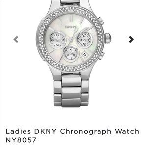 DKNY SILVER RHINESTONE WATCH